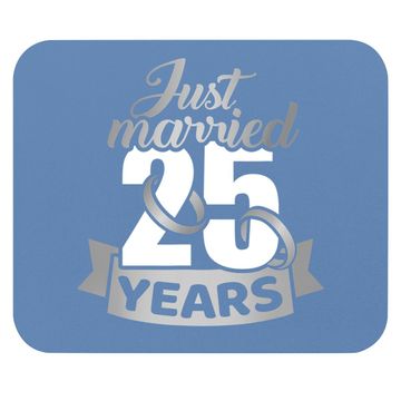 Discover Just Married 25 Years 25th Wedding Anniversary Mouse Pad