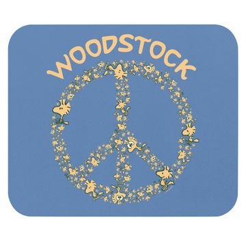 Discover Peanuts Woodstock 50th Anniversary Peace Sign Mouse Pad