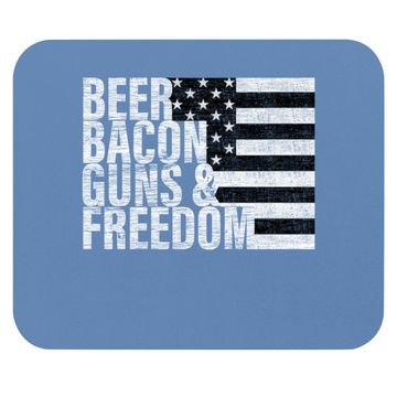 Discover Cigars Bourbon Guns & Freedom Mouse Pad Flag Mouse Pad