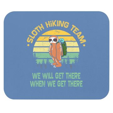 Discover Sloth Hiking Team Hiker Camper Funny Retro Mouse Pad