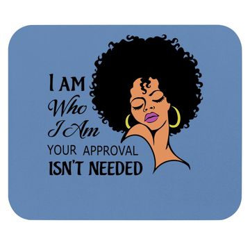Discover Black Queen Lady Curly Natural Afro African American Ladies Mouse Pad
