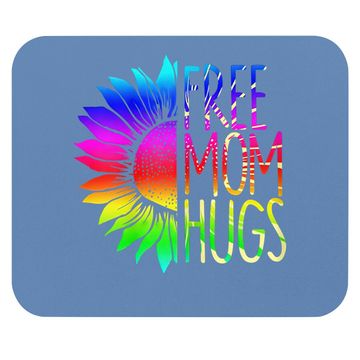 Discover Free Mom Hugs Mouse Pad - Lgbt Rainbow Sunflower Mouse Pad Mouse Pad