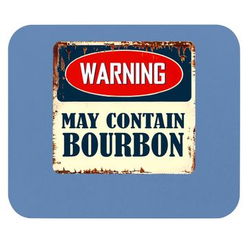 Discover Warning May Contain Bourbon Mouse Pad