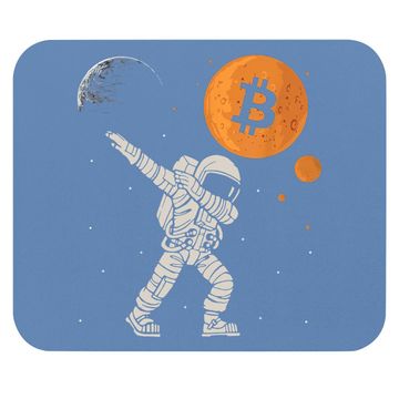 Discover Bitcoin To The Moon Dabbing Astronaut Funny Hodl Btc Crypto Mouse Pad