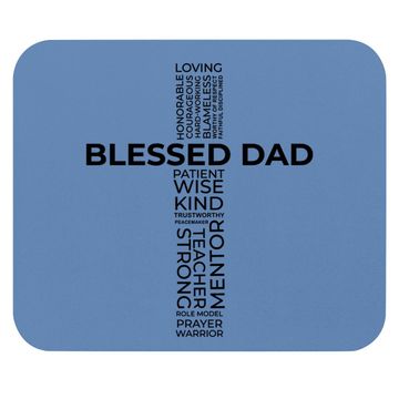 Discover Christian Blessed Dad Cross Father's Day Mouse Pad