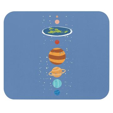 Discover Flat Earth And Planets Funny Conspiracy Theory Earthers Gift Mouse Pad