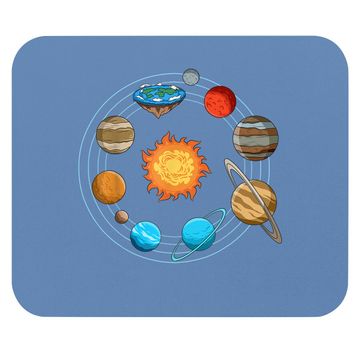 Discover Flat Earth Joke Flat Earthers Solar System Mouse Pad