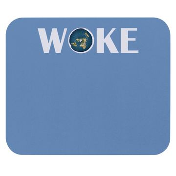 Discover Woke Mouse Pad Flat Earth Society Planet For Gift