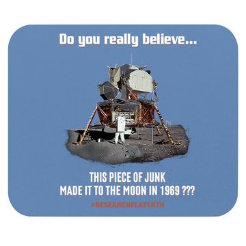 Discover Flat Earth Mouse Pad, Lunar Lander Mouse Pad, Earth Is Flat, Nasa Conspiracy, Lies