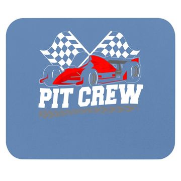 Discover Pit Crew Car Racing Checkered Flag Racing Party Mouse Pad