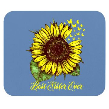 Discover Best Sister Ever Sunflower Gift Mouse Pad