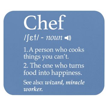 Discover Chef Definition Funny Line Saying Cook Cooking Gifts Chefs Mouse Pad