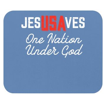 Discover Jesus Saves Usa One Nation Under God Jesus Christian Gift Mouse Pad