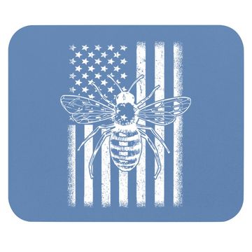 Discover American Flag Honey Bee Honeycomb Beekeeper Beekeeping Mouse Pad