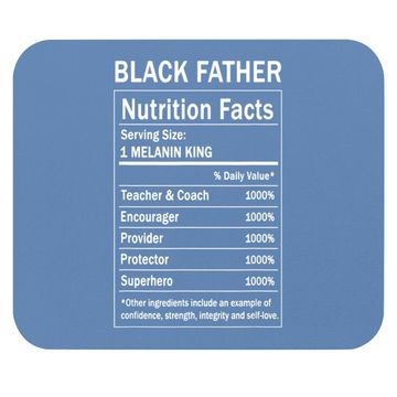 Discover Black Father Nutrition Fact  mouse Pad