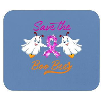 Discover Breast Cancer Halloween Gift - Save The Boo Bees Mouse Pad