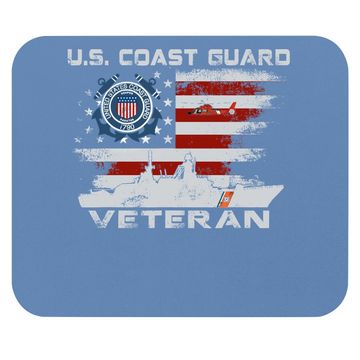 Discover Us Coast Guard Veteran Mouse Pad Vintage Veteran Flag Mouse Pad Mouse Pad