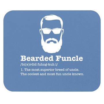 Discover Bearded Funcle Mouse Pad Funny Uncle Vintage Style Mouse Pad