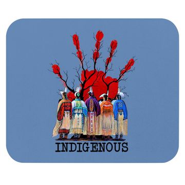 Discover Native American Indigenous Red Hand Mouse Pad