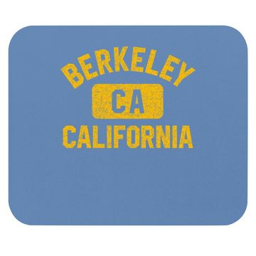 Discover Berkeley Ca California Gym Style Distressed Amber Print Mouse Pad