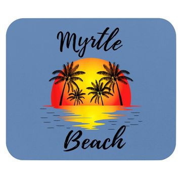 Discover Myrtle Beach Mouse Pad Sunset Palm