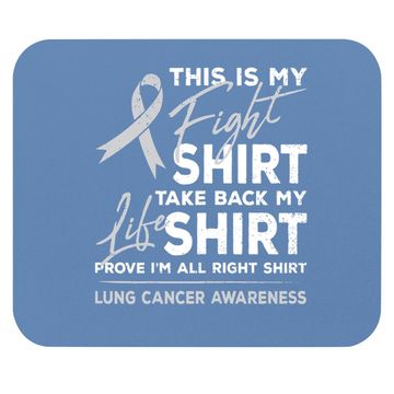 Discover This Is My Fight Mouse Pad Lung Cancer Awareness Support Ribbon Mouse Pad