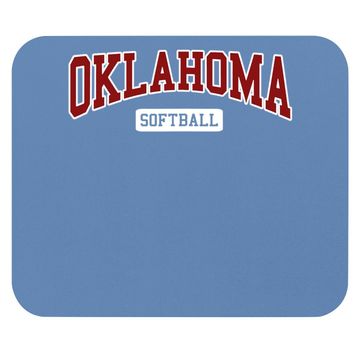 Discover Oklahoma Softball Classic Retro Style Softball Player Mouse Pad