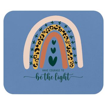 Discover Be The Light Boho Rainbow Christian Scripture Religious Mouse Pad
