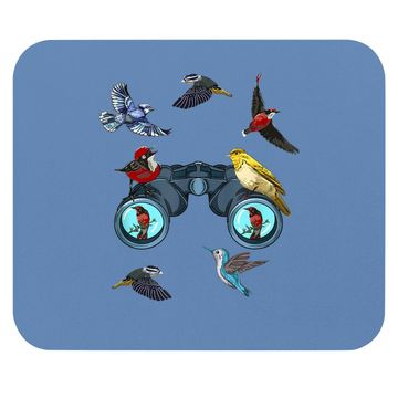 Discover Birdwatching Bird Nerd Great Bird Watcher Mouse Pad Binoculars