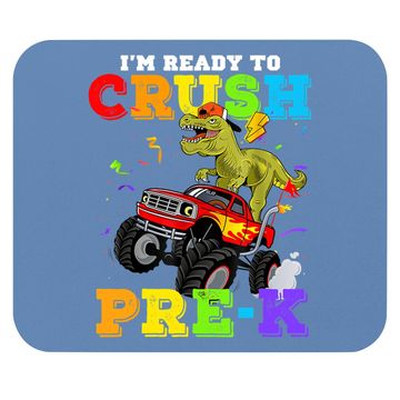 Discover Cool I'm Ready To Crush Pre-k Monster Truck Dinosaur T-rex Mouse Pad