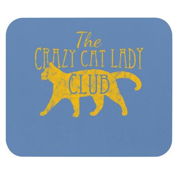 Discover The Crazy Cat Lady Club Distressed Mouse Pad