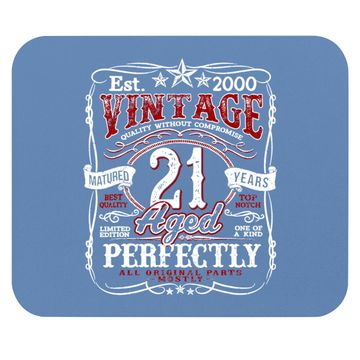 Discover Vintage 21st Birthday 2000 Limited Edition Born In 2000 Mouse Pad