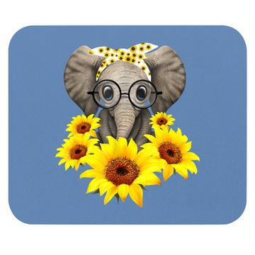 Discover Elephant Sunflower Cute Elephant Love Sunflower Mouse Pad