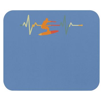 Discover Surf Surfer Gift Heartbeat Waves Surfing Mouse Pad