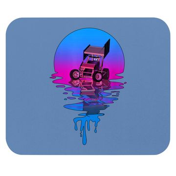 Discover Vintage Retro Sunset Sprint Car Racing Mouse Pad
