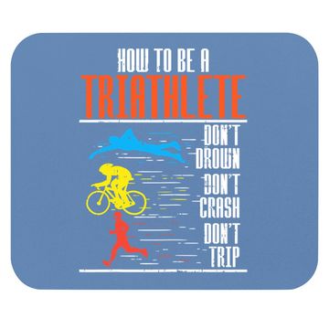 Discover Triathlon Swimming Cycling Running Triathletes Workout Mouse Pad