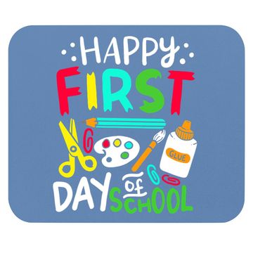 Discover Happy First Day Of School Teacher Back To School Student Mouse Pad