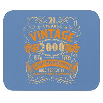 Discover Born In 2000 Vintage 21st Birthday Gift Party Mouse Pad