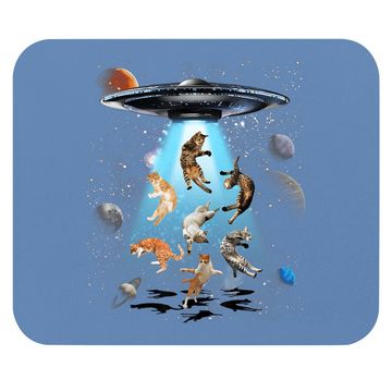 Discover Galaxy Cat Ufo Mouse Pad