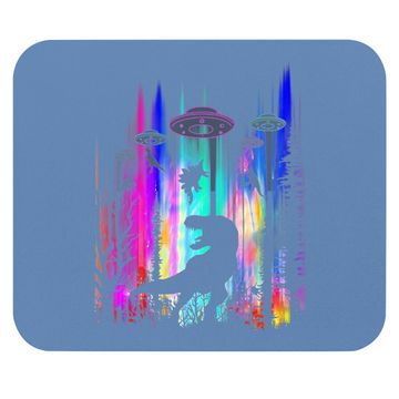 Discover Alien Ufo T Rex Abduction Colorful Forest Mouse Pad