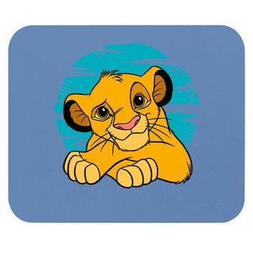 Discover The Lion King Young Simba Resting Blue 90s Mouse Pad