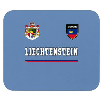 Discover Liechtenstein Flag Football Mouse Pad