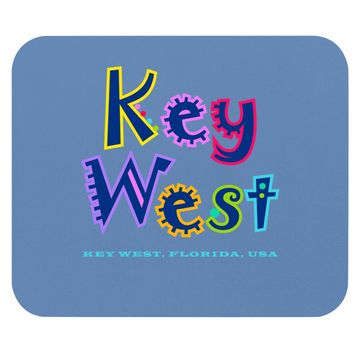 Discover Key West Florida Tropical Type Design Mouse Pad