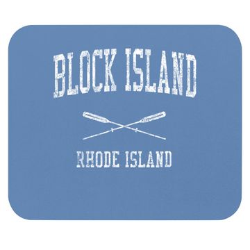 Discover Block Island Rhode Island Ri Vintage Nautical Mouse Pad