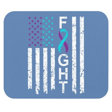 Discover Suicide Prevention Awareness Mouse Pad American Flag Distress Mouse Pad