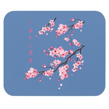 Discover Vintage Sakura Cherry Blossom Japanese Graphical Art Mouse Pad