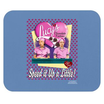 Discover I Love Lucy Mouse Pad Chocolate Factory Speed It Up Pink Mouse Pad