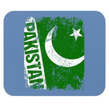 Discover Pakistan Big Flag Vintage Distressed Mouse Pad