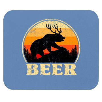 Discover Bear Deer Funny Beer Vintage St Patricks Day Mouse Pad