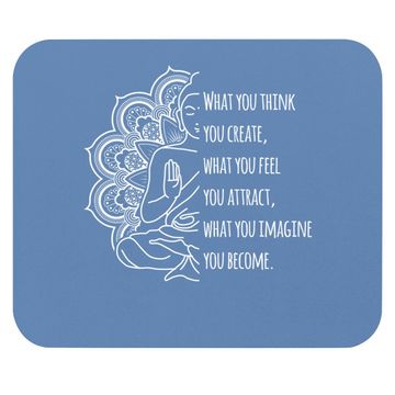 Discover Law Of Attraction Spiritual Buddha Meditation Quote Mouse Pad